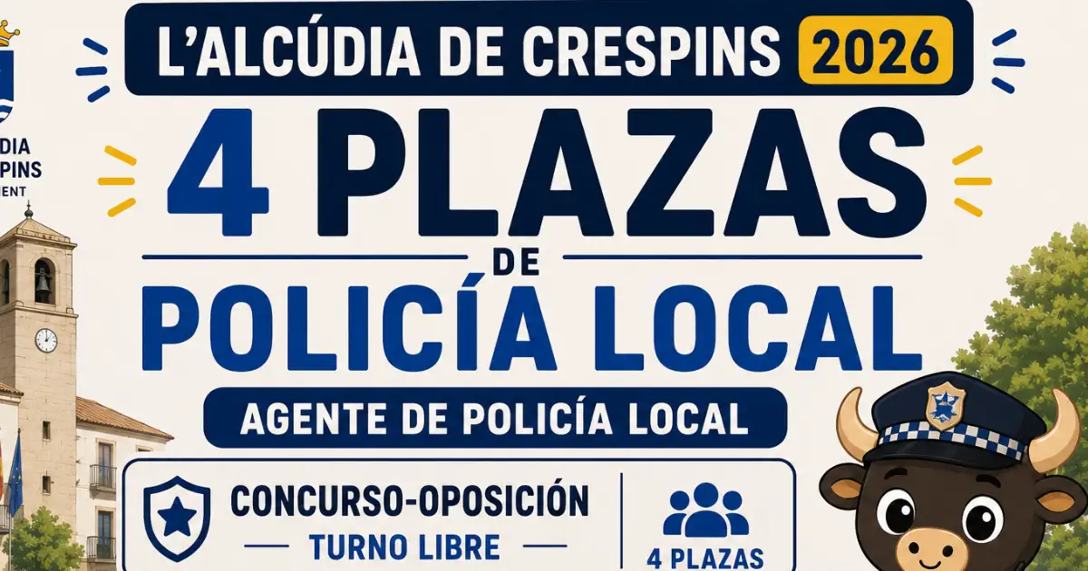 alcudia de crespins oposiciones policia local