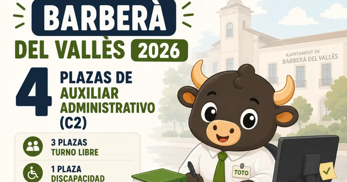 plazas auxiliar administrativo cataluña