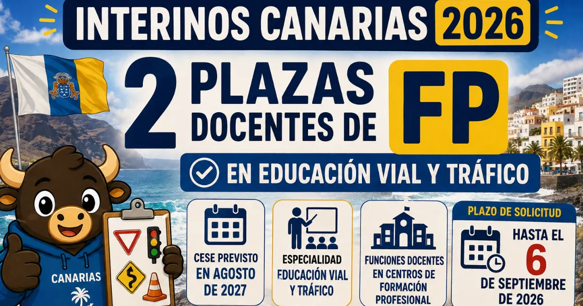 profesores interinos canarias septiembre 2026