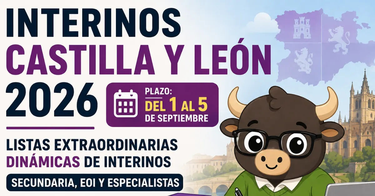INTERINOS CASTILLA LEON 2026 SEPTIEMBRE
