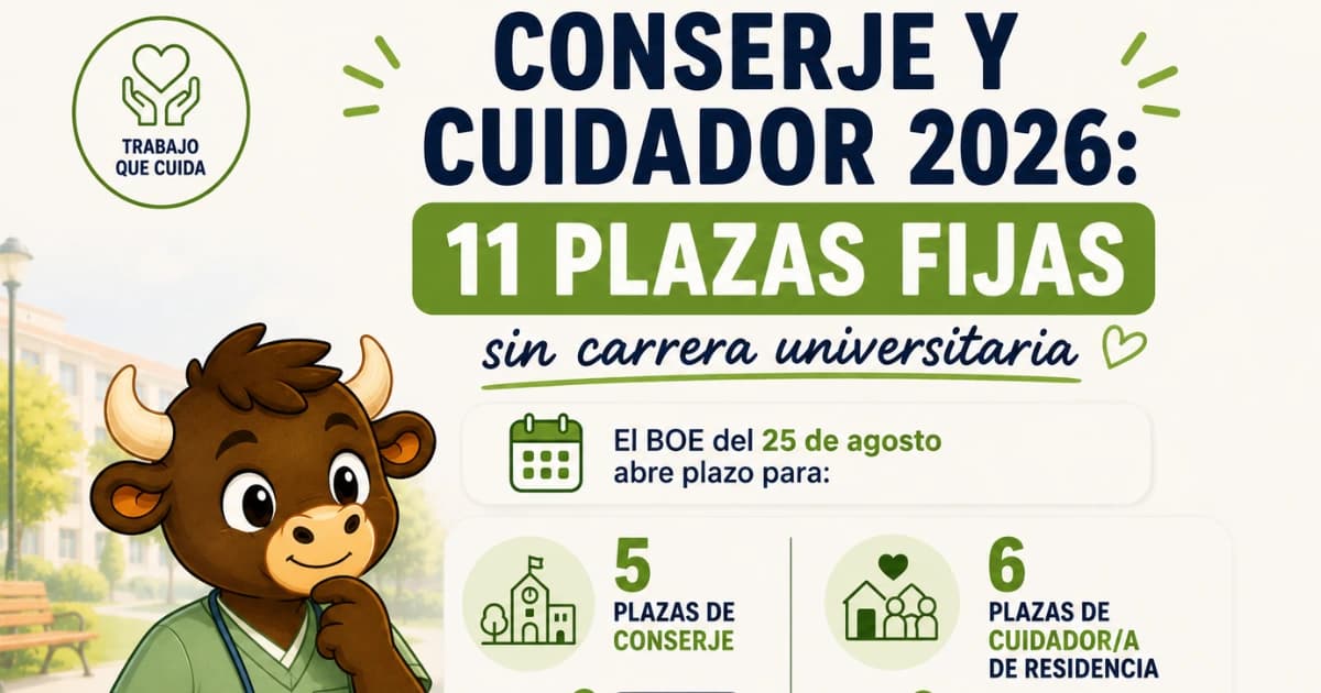 plazas cuidador conserje