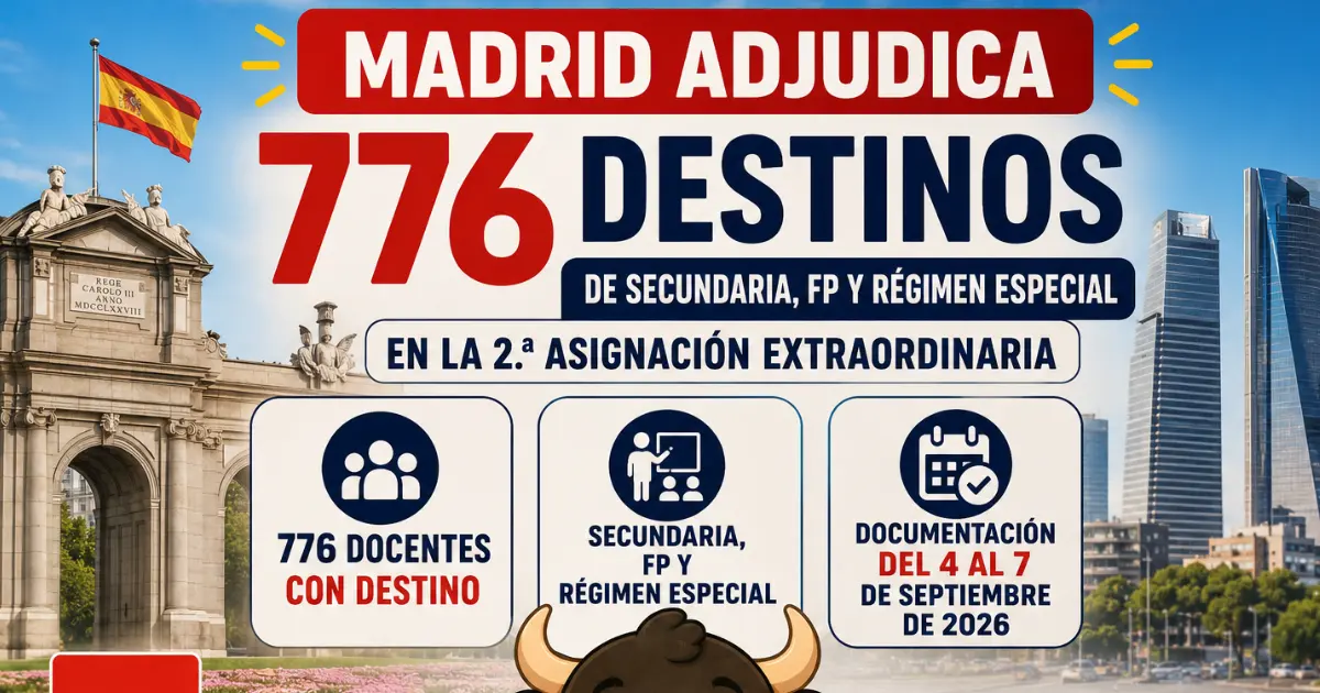 secundaria madrid oposiciones asignación extraordinaria