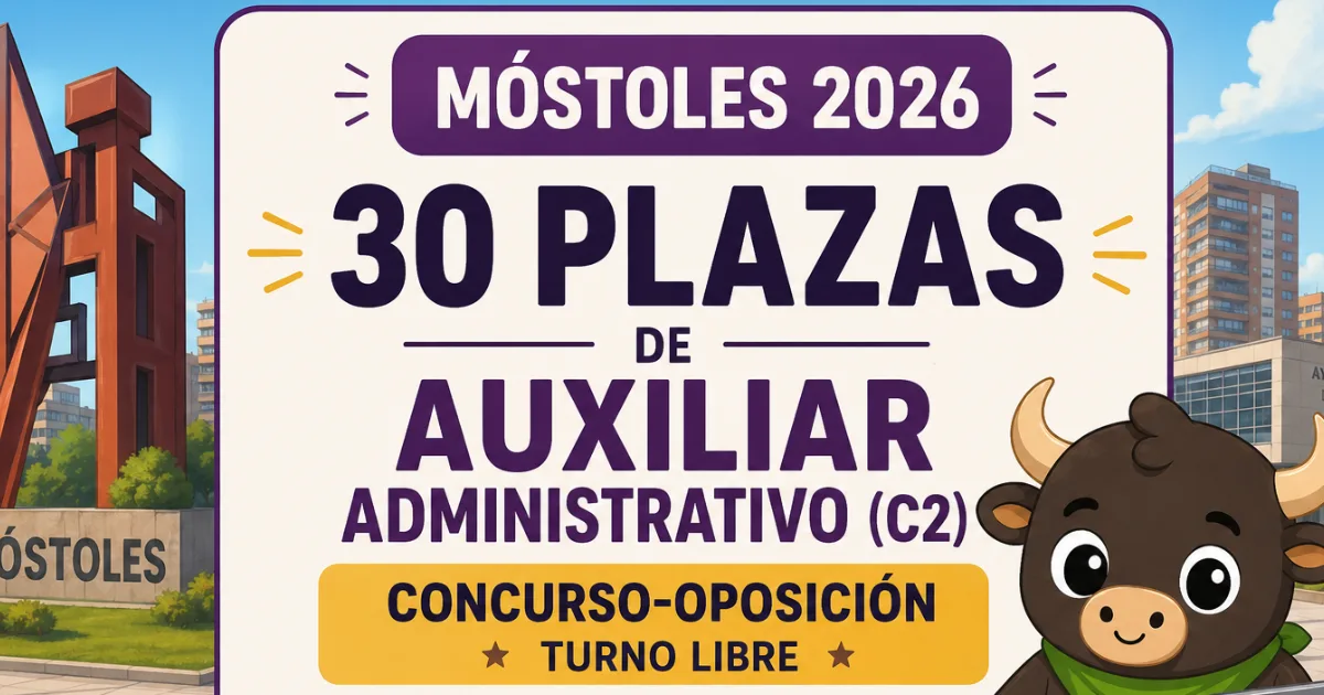 mostoles oposiciones auxiliar administrativo