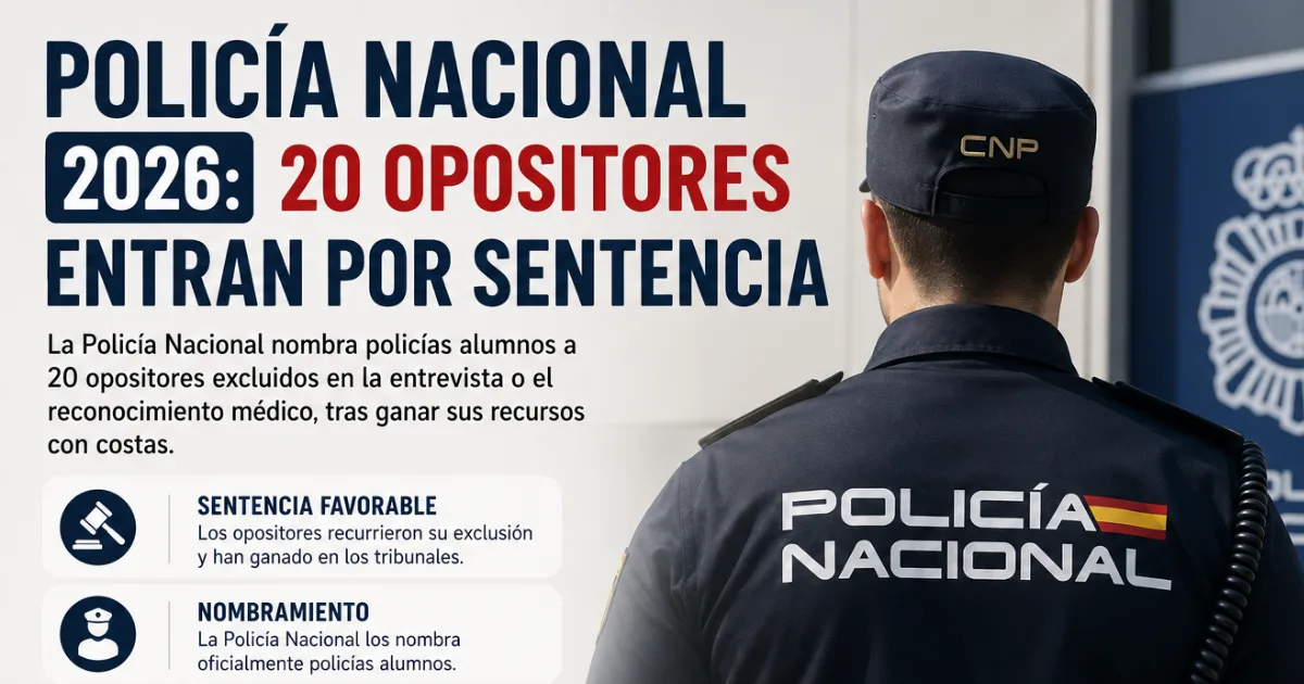 policia nacional readmitidos sentencia favorable 2026