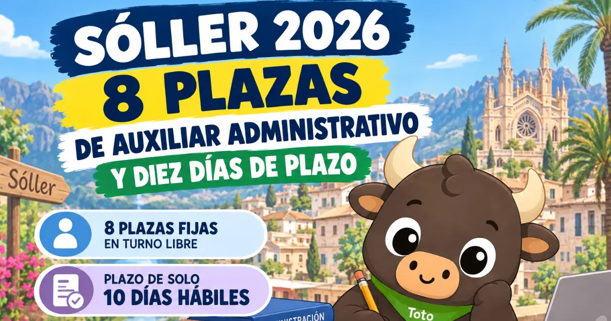 oposiciones auxiliar administrativo soller 2026