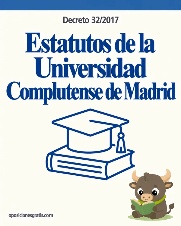 Portada de Estatutos de la Universidad Complutense de Madrid (Decreto 32/2017, de 21 de marzo) en PDF