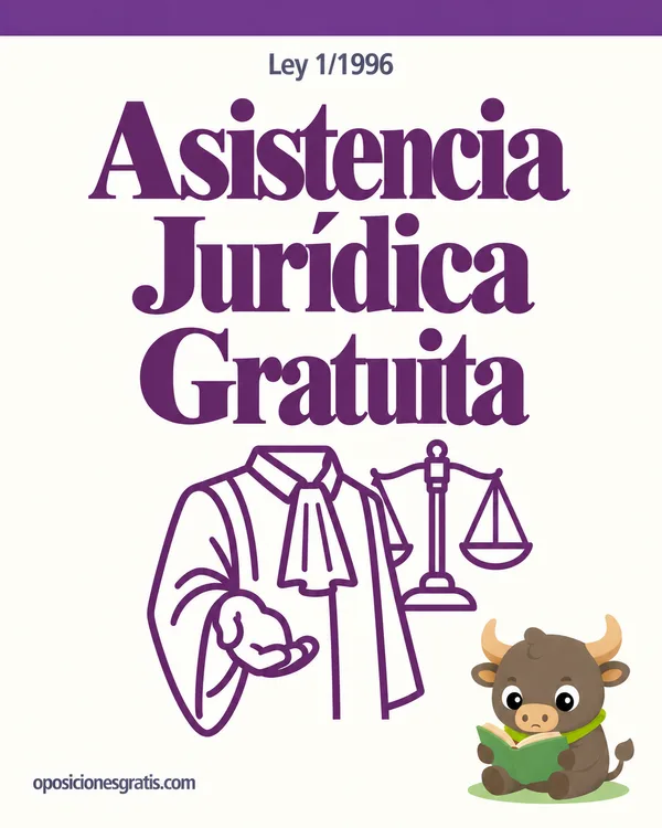 Portada de Ley 1/1996, de 10 de enero, de Asistencia Jurídica Gratuita en PDF