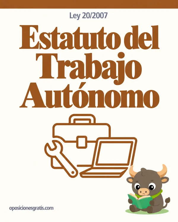 Portada de Ley 20/2007, de 11 de julio, del Estatuto del trabajo autónomo (LETA) en PDF