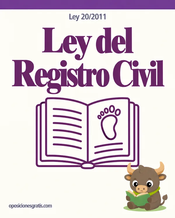 Portada de Ley 20/2011, del Registro Civil en PDF
