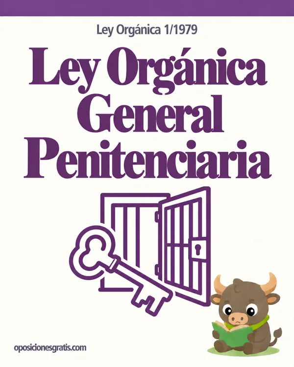 Portada de Ley Orgánica 1/1979, de 26 de septiembre, General Penitenciaria (LOGP) en PDF
