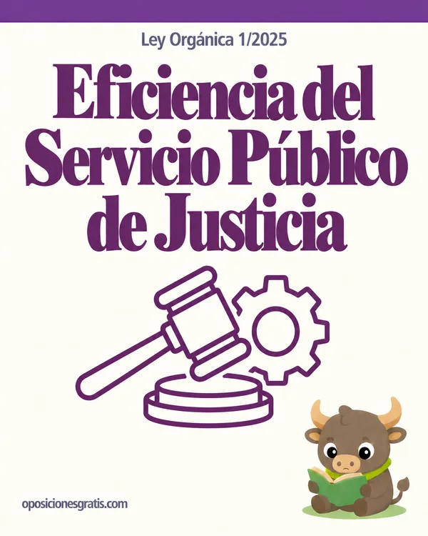 Portada de Ley Orgánica 1/2025, de 2 de enero, de medidas en materia de eficiencia del Servicio Público de Justicia en PDF