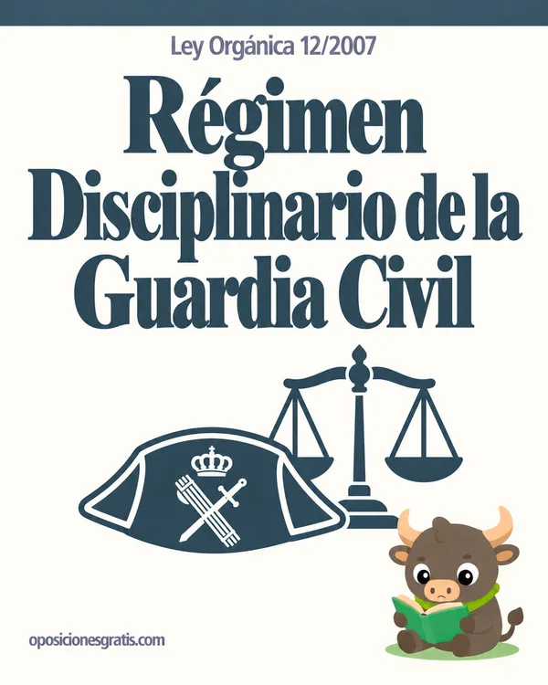 Portada de Ley Orgánica 12/2007, de 22 de octubre, del régimen disciplinario de la Guardia Civil en PDF