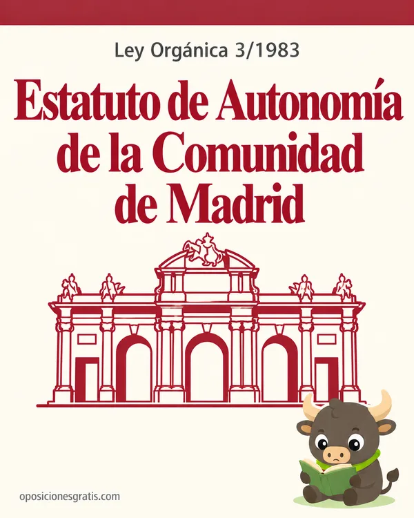 Portada de Ley Orgánica 3/1983, de 25 de febrero, de Estatuto de Autonomía de la Comunidad de Madrid en PDF