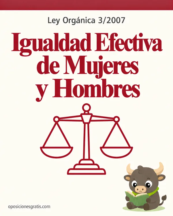 Portada de LO 3/2007, para la igualdad efectiva de mujeres y hombres en PDF