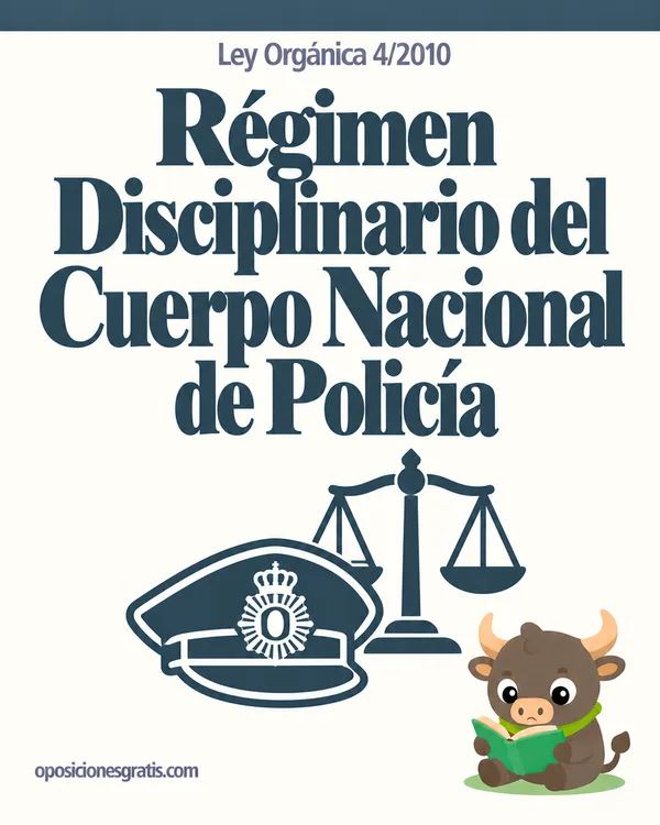 Portada de Ley Orgánica 4/2010, de 20 de mayo, del Régimen disciplinario del Cuerpo Nacional de Policía en PDF