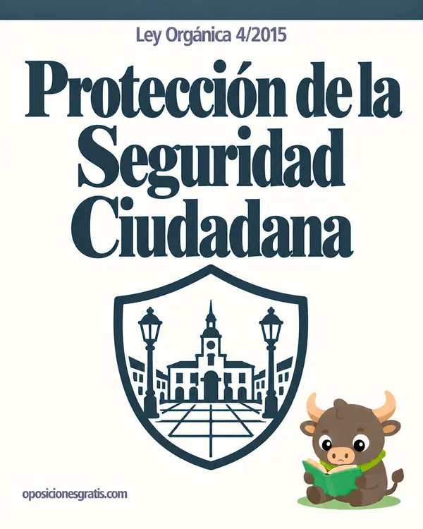 Portada de LO 4/2015, de protección de la seguridad ciudadana en PDF