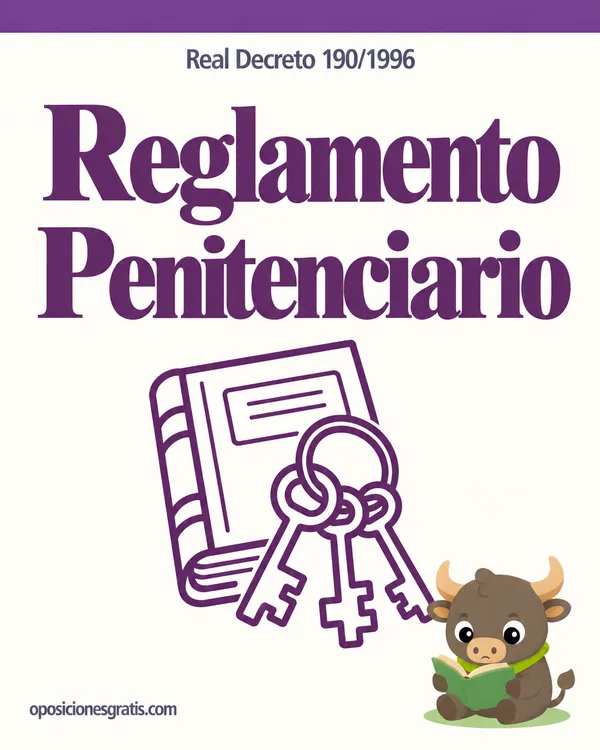Portada de Real Decreto 190/1996, de 9 de febrero, por el que se aprueba el Reglamento Penitenciario en PDF