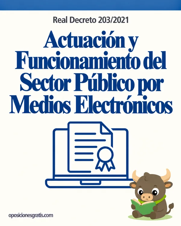 Portada de Real Decreto 203/2021, de 30 de marzo, por el que se aprueba el Reglamento de actuación y funcionamiento del sector público por medios electrónicos en PDF