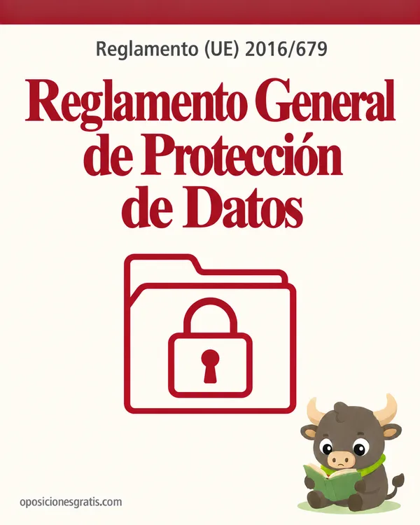 Portada de Reglamento (UE) 2016/679, General de Protección de Datos (RGPD) en PDF